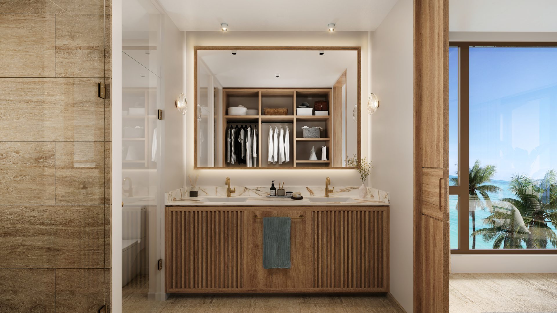 Penthouse bathroom render